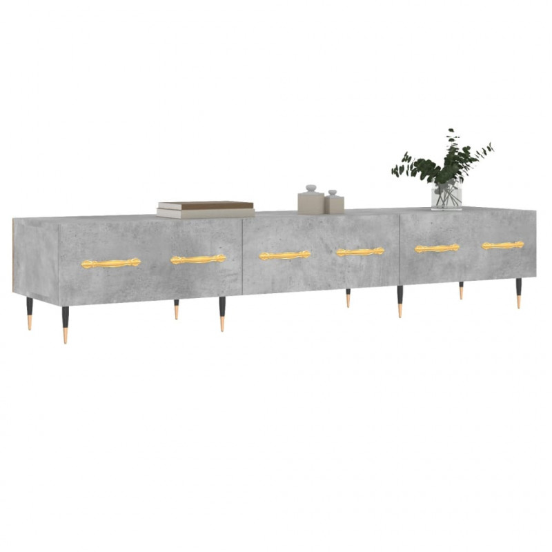 Szafka pod TV, szarość betonu, 150x36x30 cm