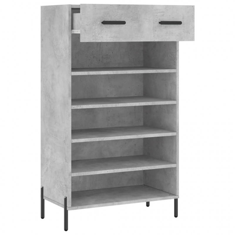 Szafka na buty, szarość betonu, 60x35x105 cm