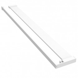 Półka ścienna do prysznica typu walk-in, biała, 90cm, aluminium