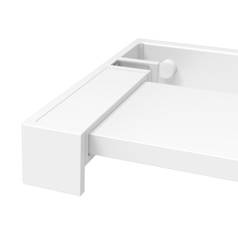 Półka ścienna do prysznica typu walk-in, biała, 90cm, aluminium
