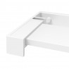 Półka ścienna do prysznica typu walk-in, biała, 90cm, aluminium