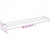 Półka ścienna do prysznica typu walk-in, biała, 90cm, aluminium
