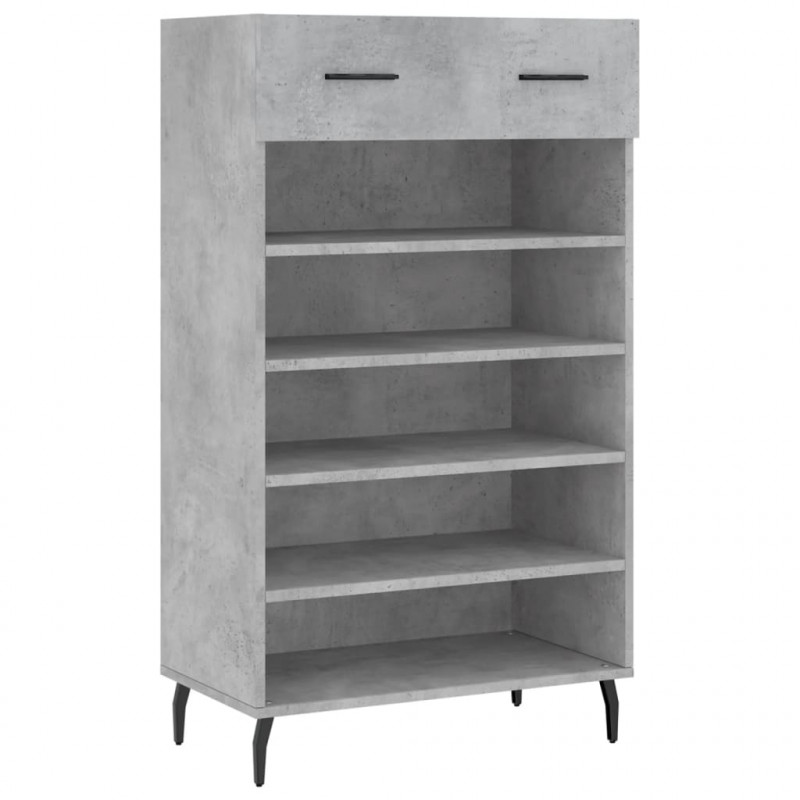 Szafka na buty, szarość betonu, 60x35x105 cm