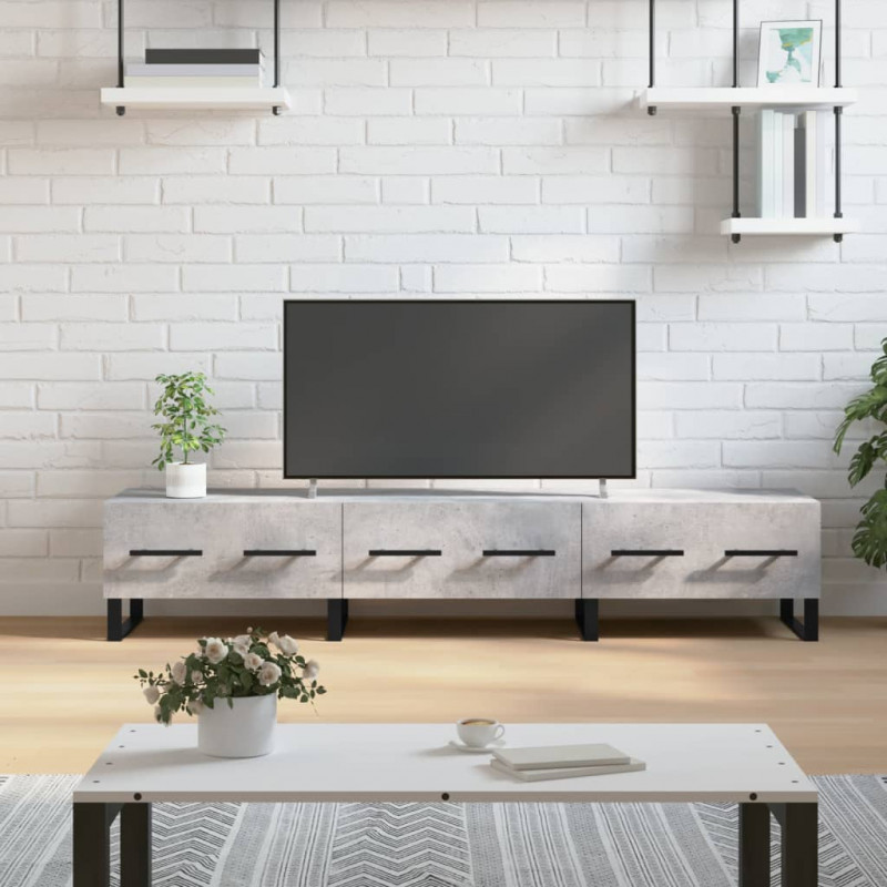 Szafka pod telewizor, szarość betonu, 150x36x30 cm