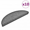 Nakładki na schody, 10 szt., 56x17x3 cm, ciemnoszare