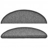 Nakładki na schody, 10 szt., 56x17x3 cm, ciemnoszare