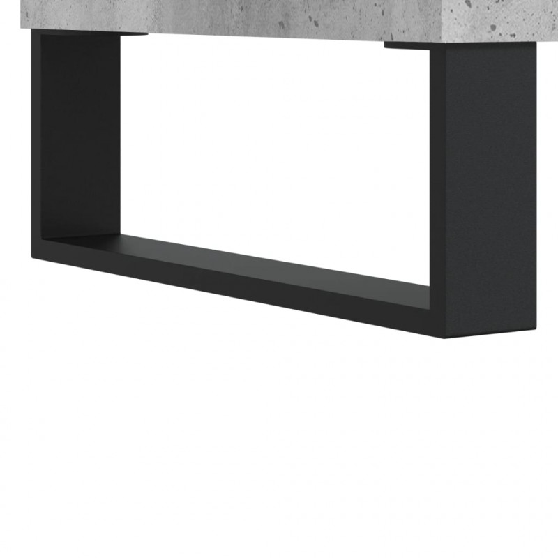 Biurko, szarość betonu, 140x50x75 cm, materiał drewnopochodny
