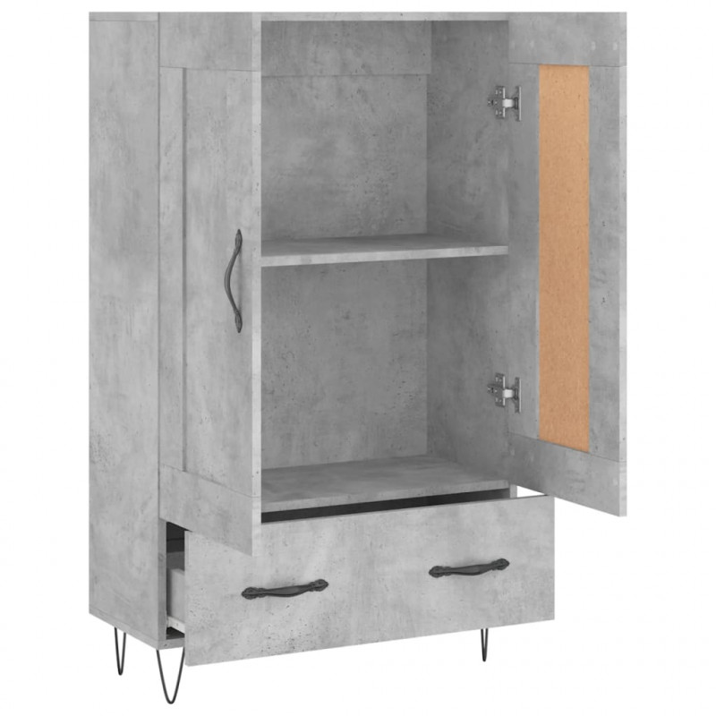 Wysoka szafka, szarość betonu, 69,5x31x115 cm