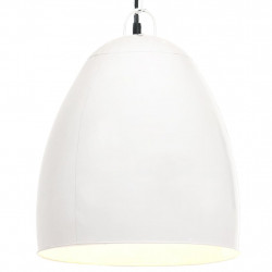 Industrialna lampa wisząca, 25 W, biała, okrągła, 42 cm, E27