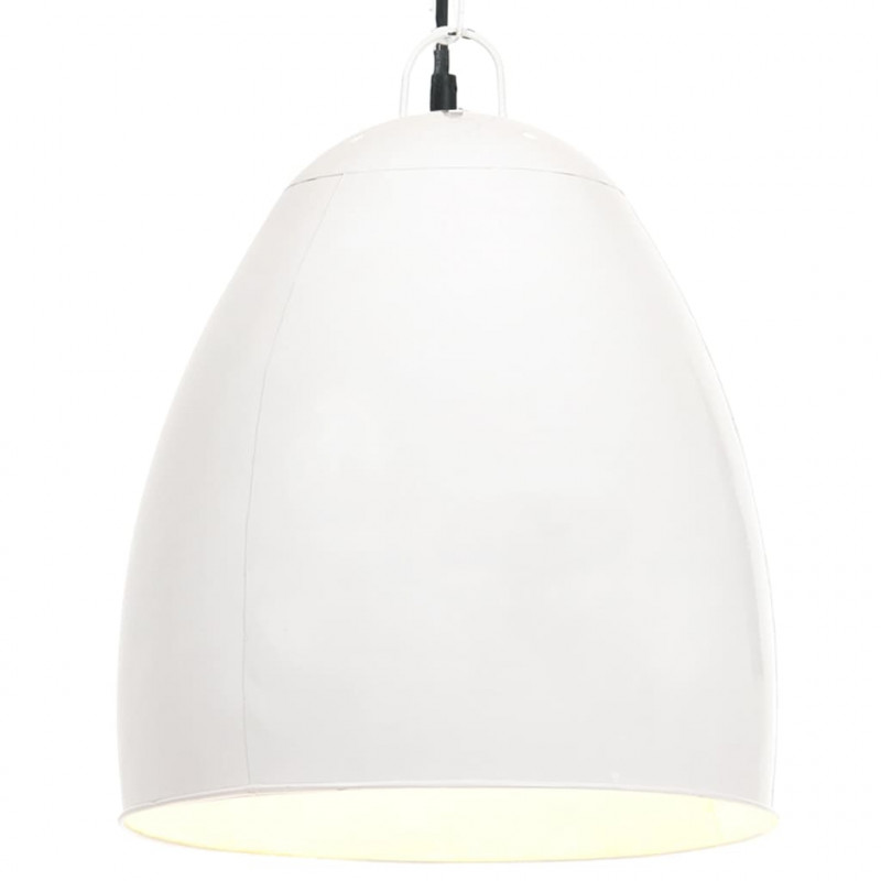 Industrialna lampa wisząca, 25 W, biała, okrągła, 42 cm, E27