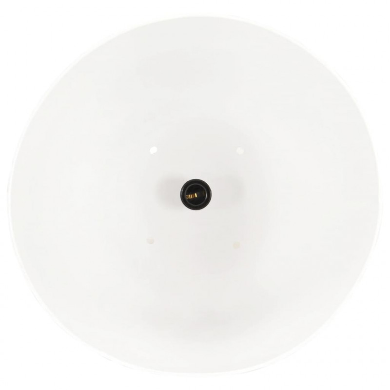 Industrialna lampa wisząca, 25 W, biała, okrągła, 42 cm, E27