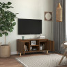 Szafka TV, drewniane nóżki, brązowy dąb, 103,5x35x50 cm
