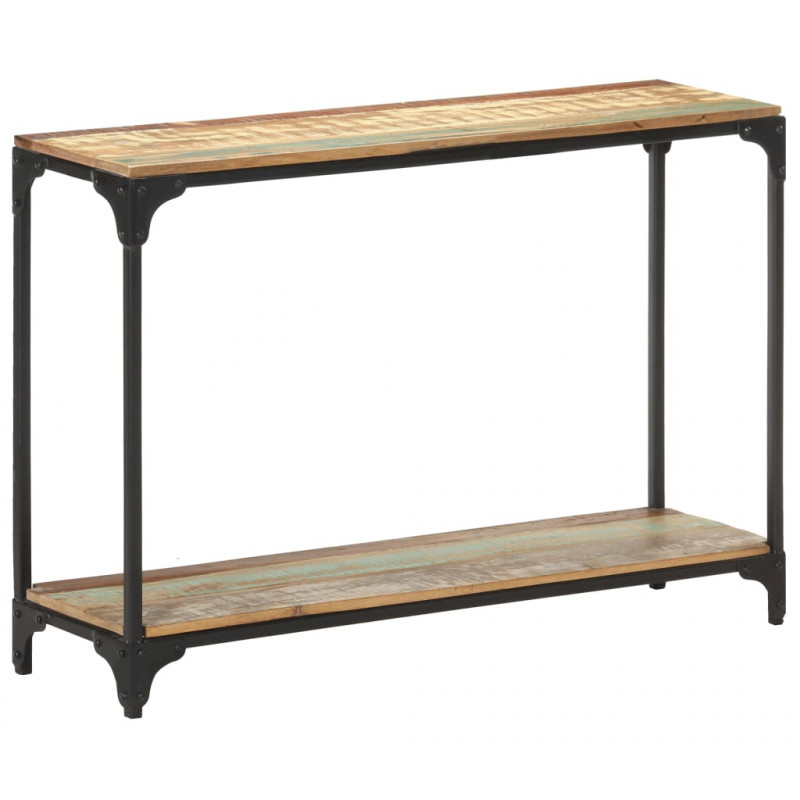Stolik konsolowy, 110x30x75 cm, lite drewno z odzysku