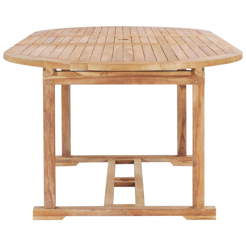 7-cz. zestaw mebli do ogrodu, 150-200x100x75 cm, drewno tekowe