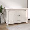 Szafka na buty, biała, 70x38x45,5 cm, lite drewno sosnowe