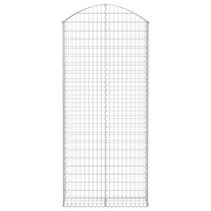 Łukowaty kosz gabionowy 100x30x220/240 cm, galwanizowane żelazo