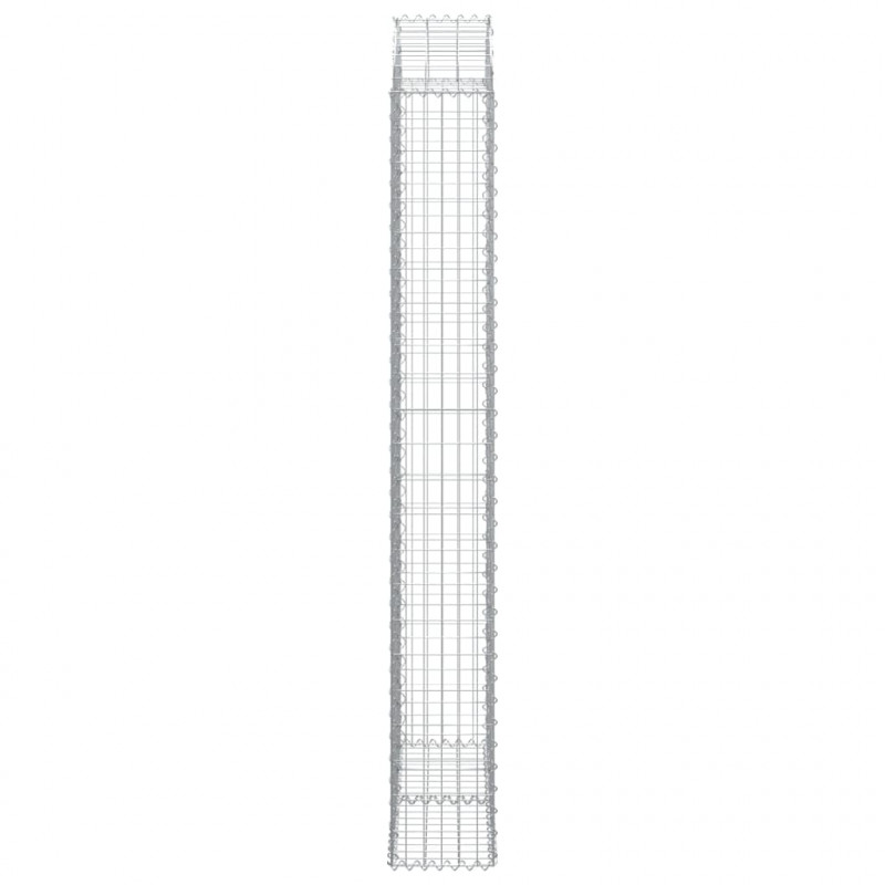Łukowaty kosz gabionowy 100x30x220/240 cm, galwanizowane żelazo