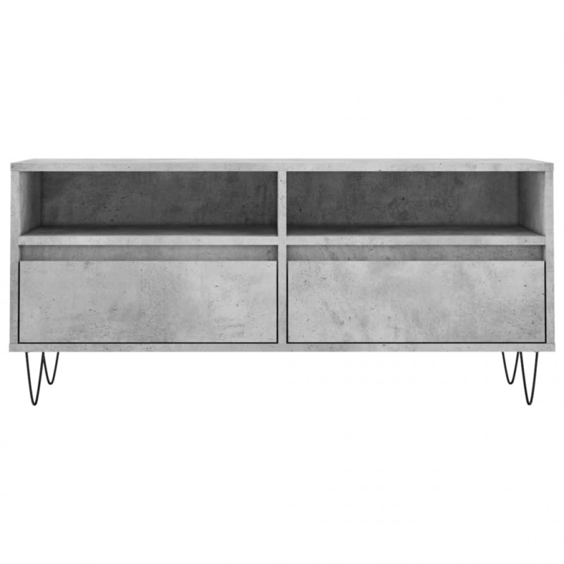Szafka pod TV, szarość betonu, 100x34,5x44,5 cm