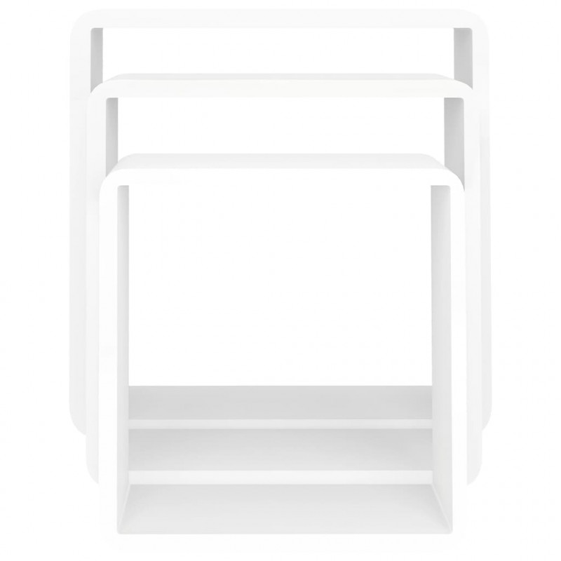 Półki ścienne kostki, 3 szt., białe, MDF