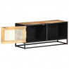 Szafka pod TV, 90x30x40 cm, drewno mango i naturalna trzcina