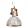 Industrialna lampa wisząca, 25 W, srebrna, okrągła, 30 cm, E27