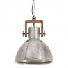 Industrialna lampa wisząca, 25 W, srebrna, okrągła, 30 cm, E27