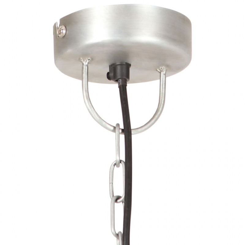 Industrialna lampa wisząca, 25 W, srebrna, okrągła, 30 cm, E27
