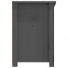 Szafka pod telewizor, szara, 114x35x52 cm, lite drewno sosnowe