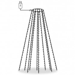 Siatka lampek choinkowych, 250 kolorowych LED, 250 cm