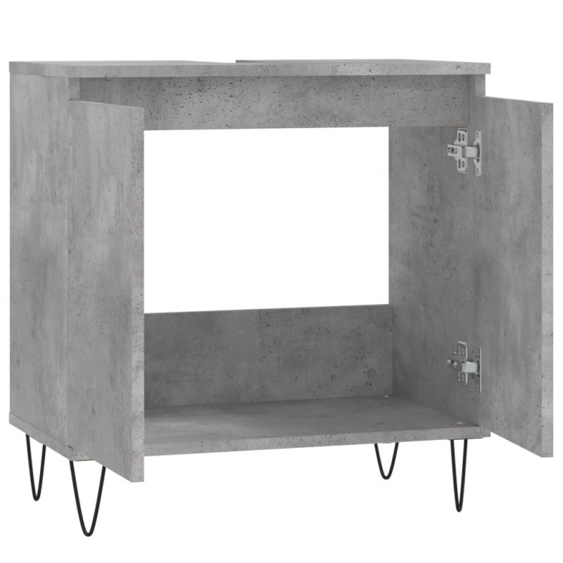Szafka łazienkowa, szarość betonu, 58x33x60 cm