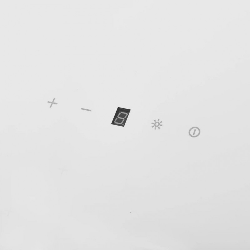 Ścienny okap kuchenny, 60 cm, stal i hartowane szkło, biały