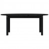 Stolik kawowy, czarny, 110x55x45 cm, lite drewno sosnowe