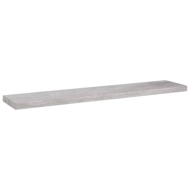 Półki ścienne, 4 szt., szarość betonu, 120 x 23,5 x 3,8 cm, MDF