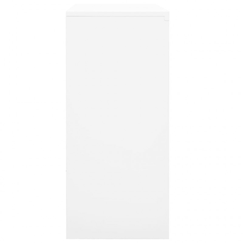 Szafka biurowa z przesuwnymi drzwiami, biała, 90x40x90 cm