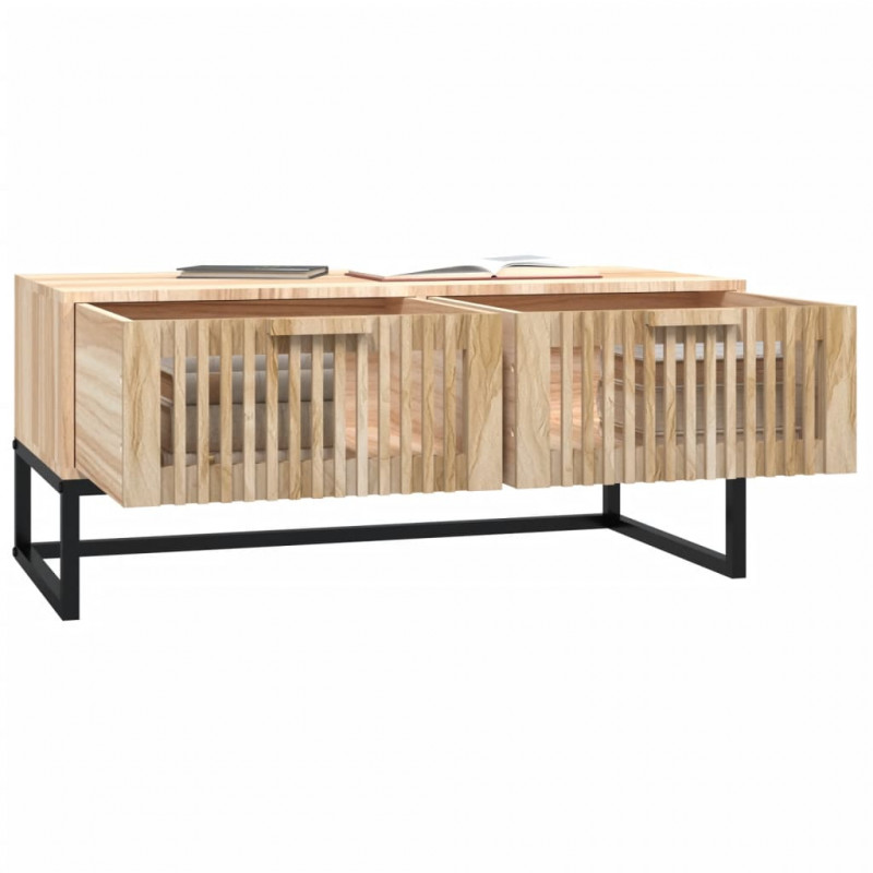 Stolik kawowy, 80x40x35 cm, materiał drewnopochodny i żelazo