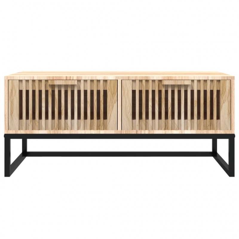 Stolik kawowy, 80x40x35 cm, materiał drewnopochodny i żelazo