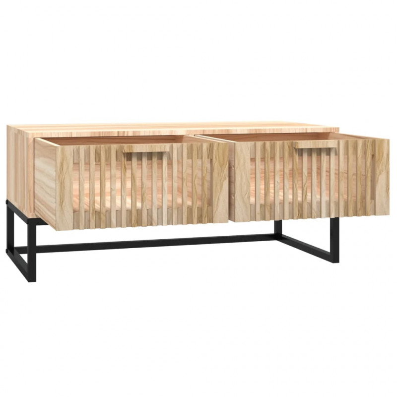 Stolik kawowy, 80x40x35 cm, materiał drewnopochodny i żelazo