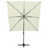 4-poziomowy parasol na aluminiowym słupku, piaskowy, 250x250 cm