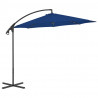Parasol wiszący ze stalowym słupkiem, 300 cm, niebieski