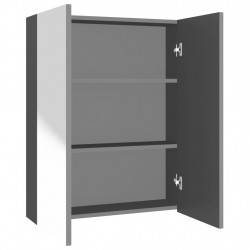 Szafka łazienkowa z lustrem, 60x15x75 cm, MDF, antracytowa