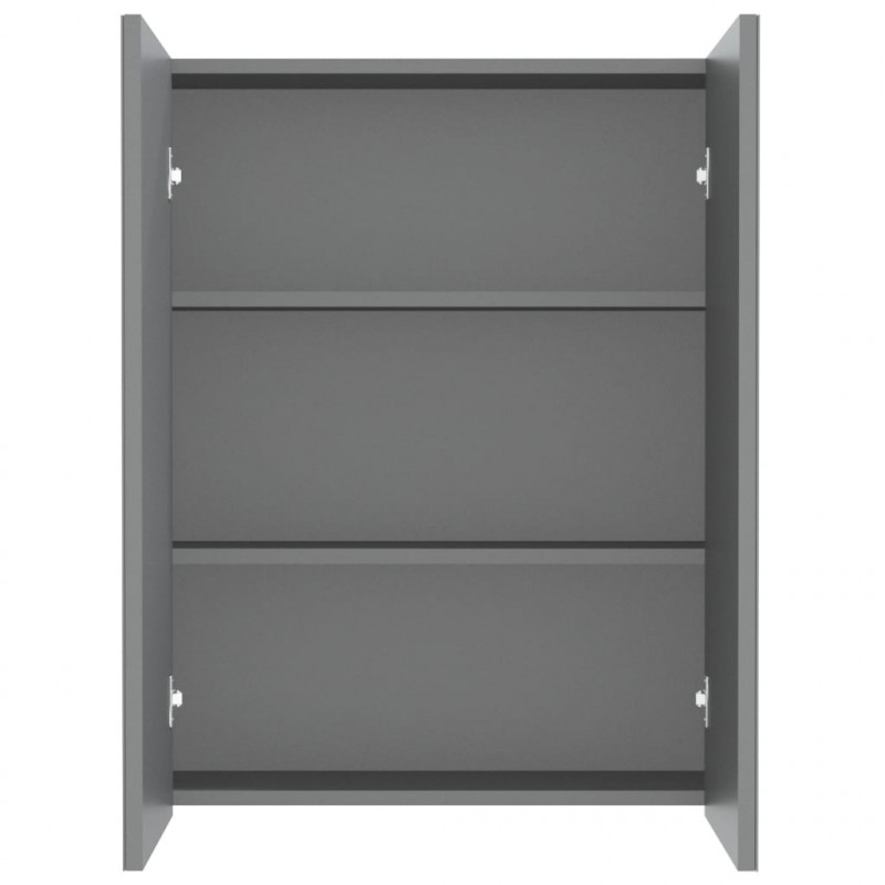 Szafka łazienkowa z lustrem, 60x15x75 cm, MDF, antracytowa