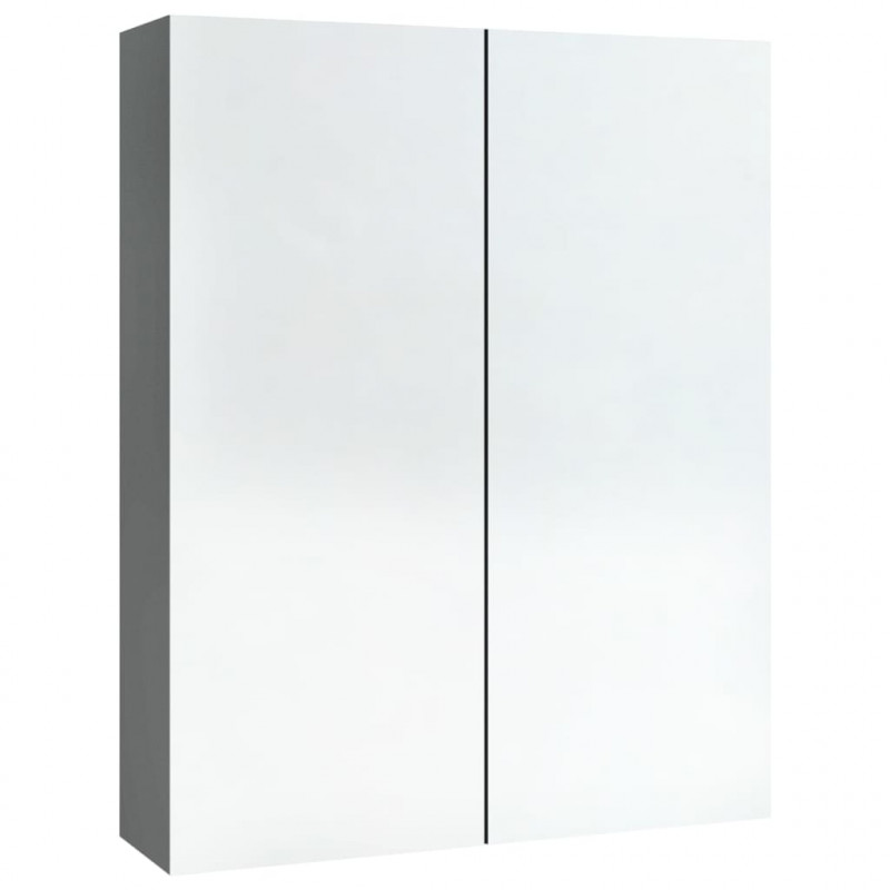 Szafka łazienkowa z lustrem, 60x15x75 cm, MDF, antracytowa