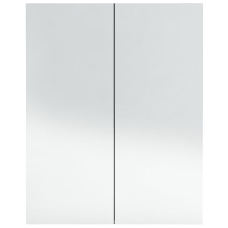 Szafka łazienkowa z lustrem, 60x15x75 cm, MDF, antracytowa