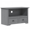 Szafka pod TV BODO, 2 szuflady, szara, 91,5x44,5x56 cm, sosnowa