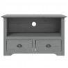 Szafka pod TV BODO, 2 szuflady, szara, 91,5x44,5x56 cm, sosnowa