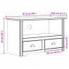 Szafka pod TV BODO, 2 szuflady, szara, 91,5x44,5x56 cm, sosnowa