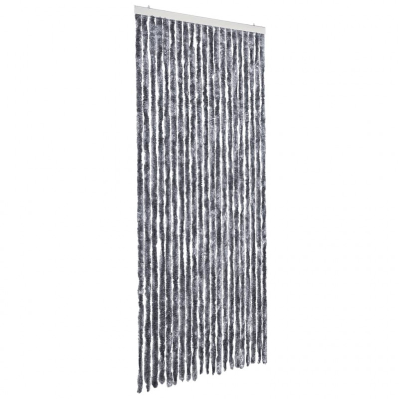 Zasłona przeciwko owadom, srebrna, 90x220 cm, szenil