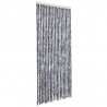 Zasłona przeciwko owadom, srebrna, 90x220 cm, szenil
