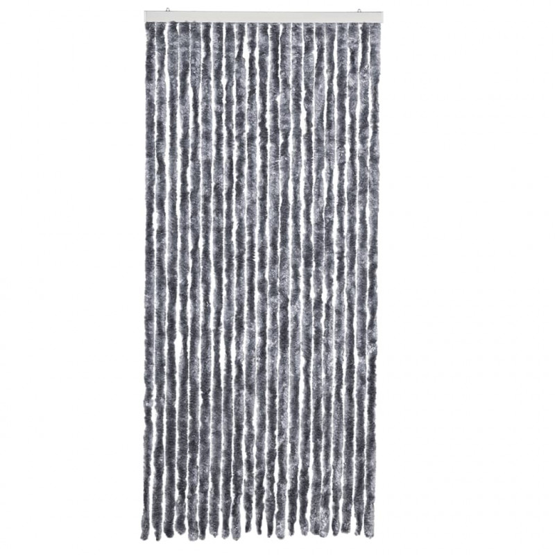 Zasłona przeciwko owadom, srebrna, 90x220 cm, szenil