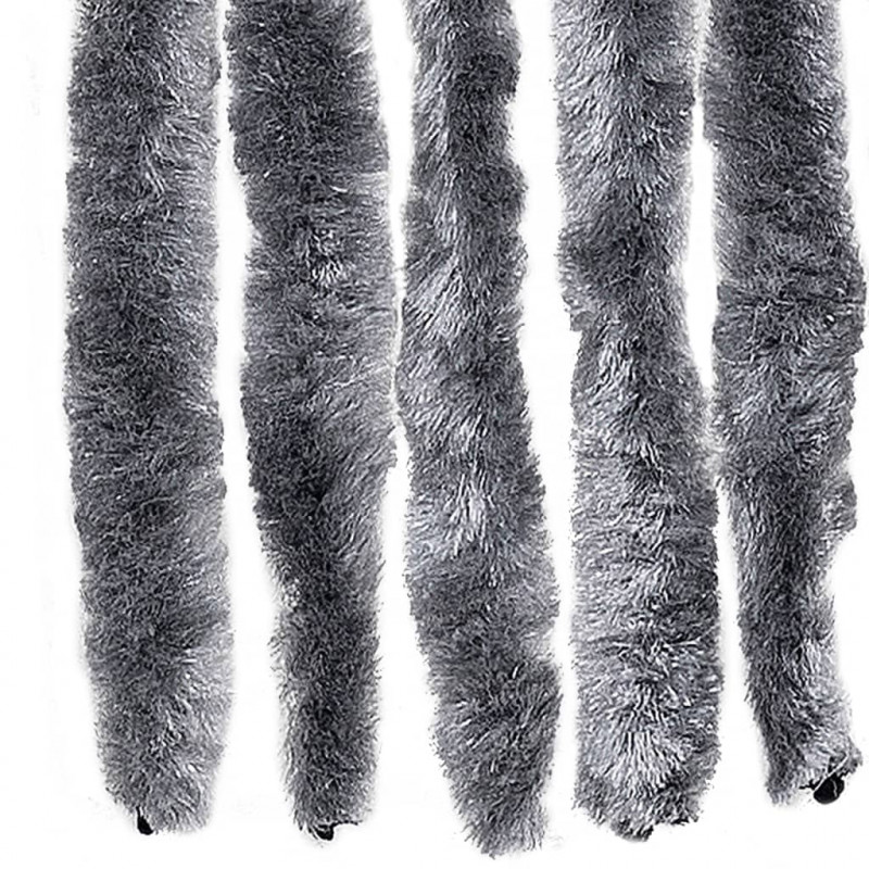 Zasłona przeciwko owadom, srebrna, 90x220 cm, szenil